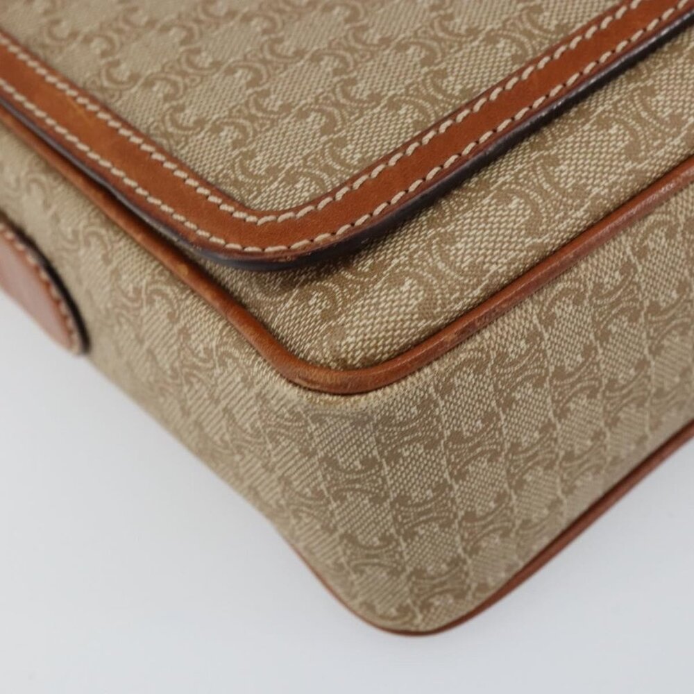 Authentic CELINE Macadam Canvas Shoulder Bag PVC Beige Gold - Picture 3 of 16